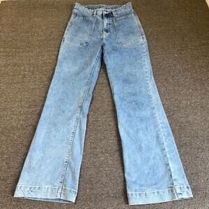 Recap High Rise Straight Leg Jeans Womens 28 Blue Denim Light Wash Pockets